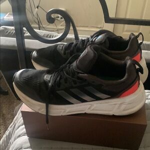 Adidas Black and White Athletic Shoes with Modern Design